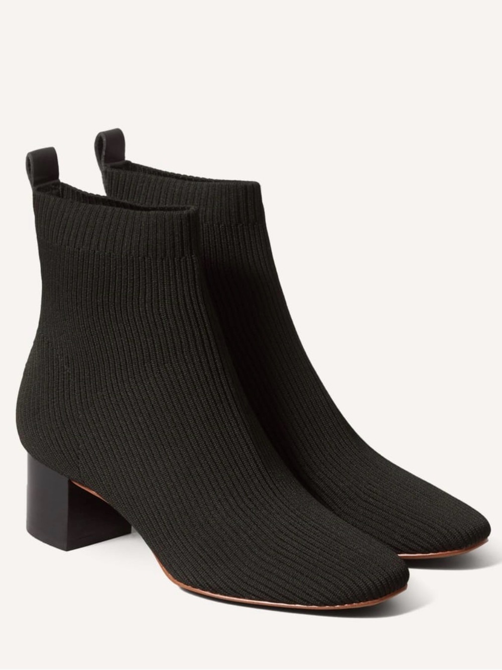 Everlane the glove black sock ankle block heel booties 9